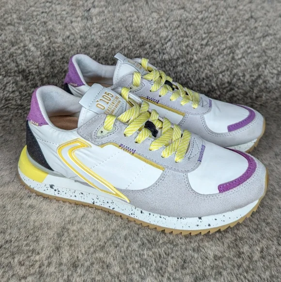 Zero Cent Cinq Runnix Trim Sneakers Grey Yellow Women's 37 - Picture 3 of 10